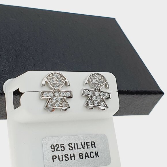 925 sterling silver luxury CZ earrings for women/girls, Best for RJUS2140 - Picture 9 of 11